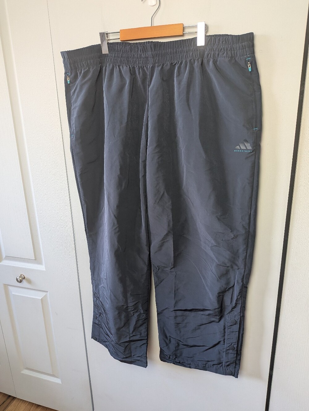 NWT ! ADIDAS Adi BB Pants Activewear Size 2XL Navy Blue Elastic Waist Waterproof